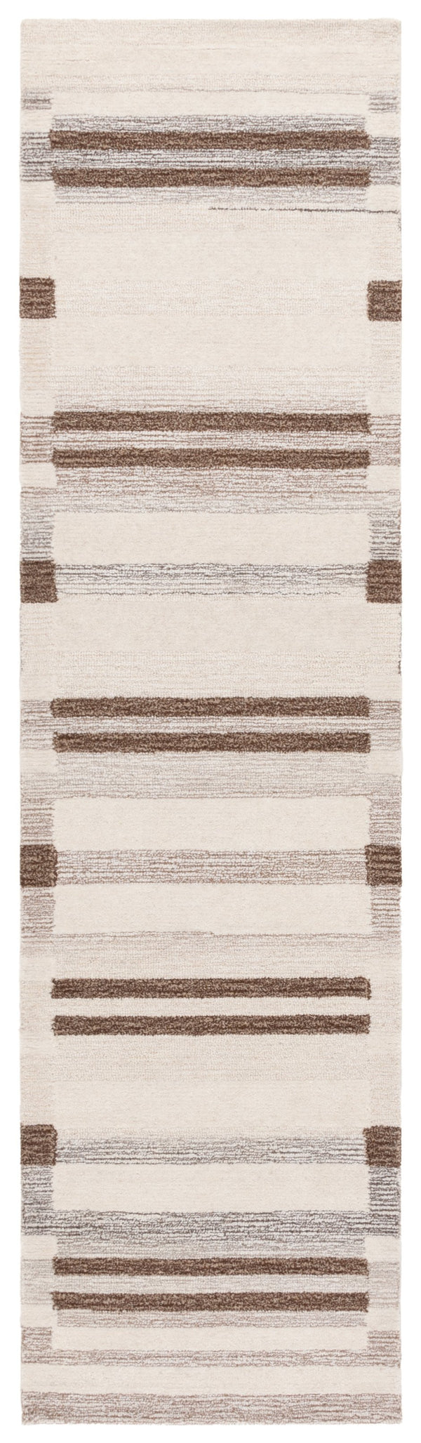 Safavieh Ebony Hand-tufted Runner Rug - Luxurious Wool Blend, Contemporary Geometric Design For Timeless Elegance Brown ,Ivory 80% Wool % 20% Cotton Ebn531t-29