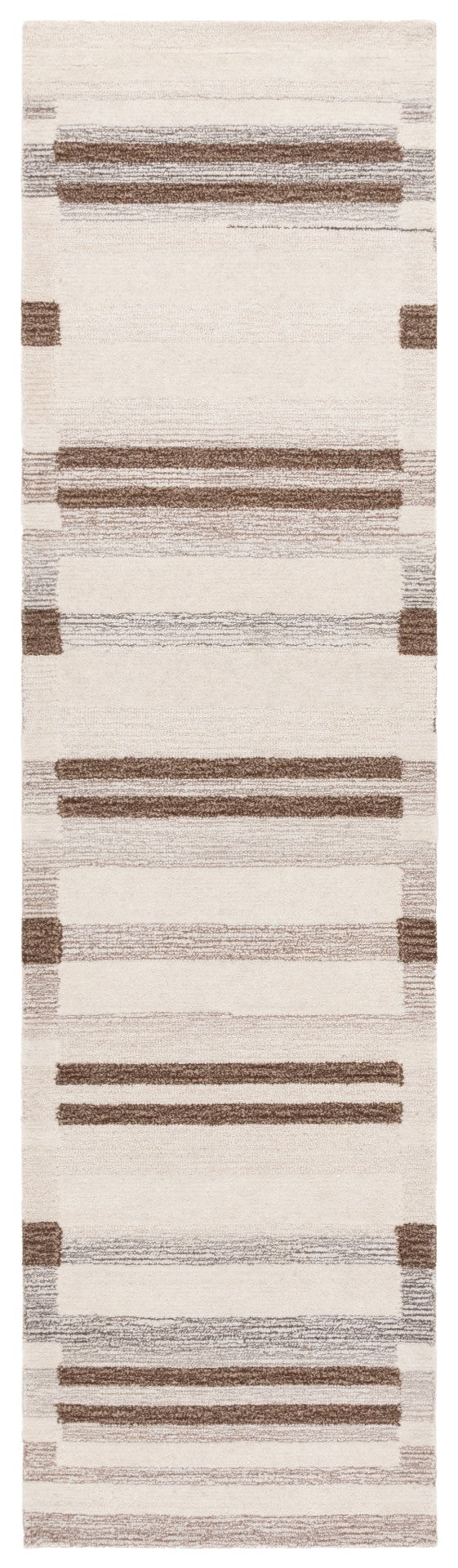 Safavieh Ebony Hand-tufted Area Rug - Luxurious Wool & Cotton Blend With Bold Geometric Design For Elegance Brown ,Ivory 80% Wool % 20% Cotton Ebn531t-6