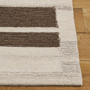 Safavieh Ebony Hand-tufted Runner Rug - Luxurious Wool Blend, Contemporary Geometric Design For Timeless Elegance Brown ,Ivory 80% Wool % 20% Cotton Ebn531t-5