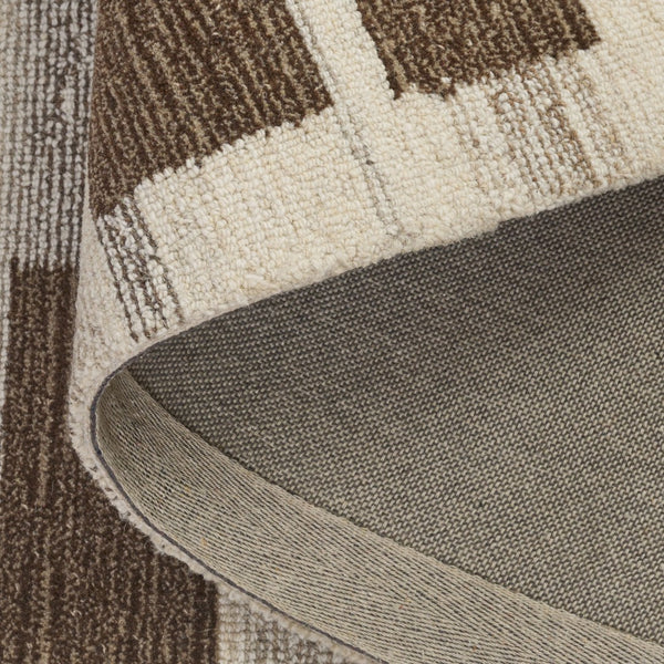 Safavieh Ebony Hand-tufted Area Rug - Luxurious Wool & Cotton Blend With Bold Geometric Design For Elegance Brown ,Ivory 80% Wool % 20% Cotton Ebn531t-6