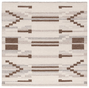Safavieh Ebony Hand-tufted Runner Rug - Luxurious Wool Blend, Contemporary Geometric Design For Timeless Elegance Brown ,Ivory 80% Wool % 20% Cotton Ebn531t-6sq
