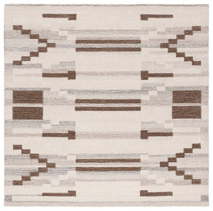 Safavieh Ebony Hand-tufted Area Rug - Luxurious Wool & Cotton Blend With Bold Geometric Design For Elegance Brown ,Ivory 80% Wool % 20% Cotton Ebn531t-6