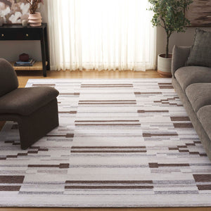 Safavieh Ebony Hand-tufted Area Rug - Luxurious Wool & Cotton Blend With Bold Geometric Design For Elegance Brown ,Ivory 80% Wool % 20% Cotton Ebn531t-6