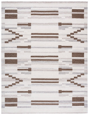 Safavieh Ebony Hand-tufted Runner Rug - Luxurious Wool Blend, Contemporary Geometric Design For Timeless Elegance Brown ,Ivory 80% Wool % 20% Cotton Ebn531t-8