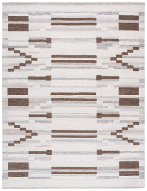 Safavieh Ebony Hand-tufted Area Rug - Luxurious Wool & Cotton Blend With Bold Geometric Design For Elegance Brown ,Ivory 80% Wool % 20% Cotton Ebn531t-6