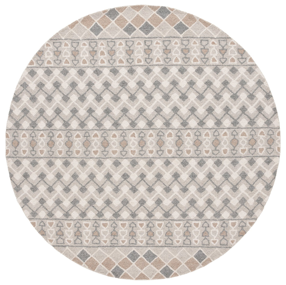 Safavieh Ebony Hand-tufted Runner Rug In Elegant Grey And Ivory - Luxurious Wool Blend For High-traffic Areas Grey ,Ivory 80% Wool % 20% Cotton Ebn532f-6r