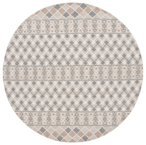 Safavieh Ebony Hand Tufted Wool And Cotton Area Rug - Luxurious Geometric Design For Elegant Home Décor Grey ,Ivory 80% Wool % 20% Cotton Ebn532f-6