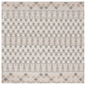 Safavieh Ebony Hand Tufted Wool And Cotton Area Rug - Luxurious Geometric Design For Elegant Home Décor Grey ,Ivory 80% Wool % 20% Cotton Ebn532f-6