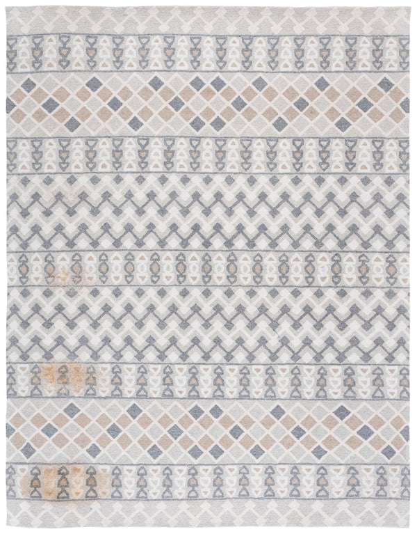 Safavieh Ebony Hand-tufted Runner Rug In Elegant Grey And Ivory - Luxurious Wool Blend For High-traffic Areas Grey ,Ivory 80% Wool % 20% Cotton Ebn532f-8