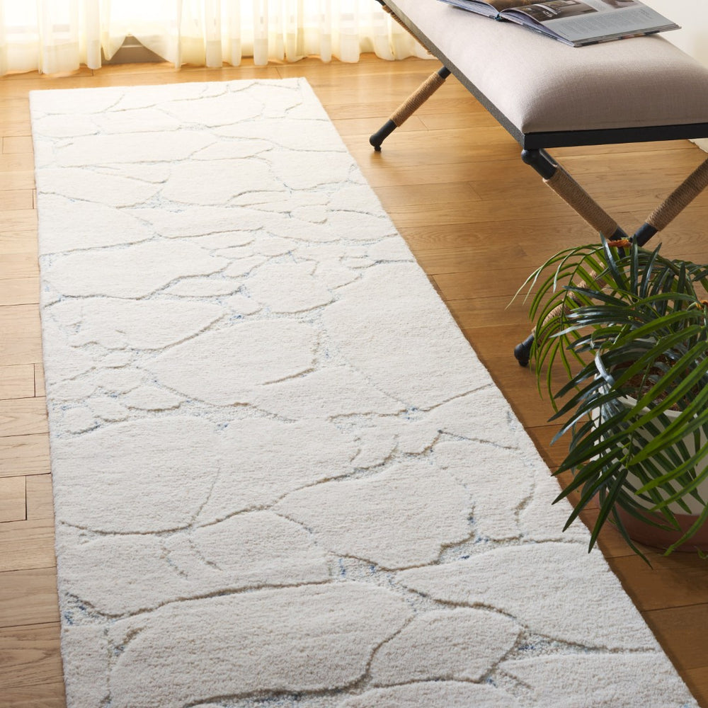 Safavieh Ebony Area Rug - Hand-tufted Luxury With Modern Abstract Design For Stylish Home Decor And Comfort Ivory ,Grey 80% Wool,20% Cotton Ebn533a-9