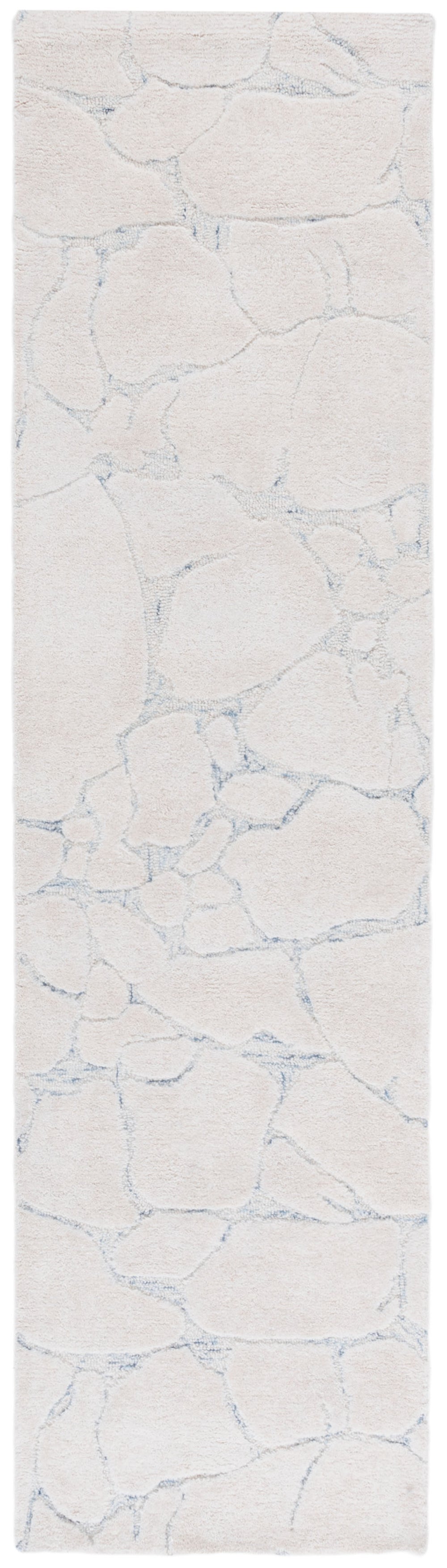 Safavieh Ebony Hand-tufted Runner Rug - Elegant Abstract Design In Soft Wool Blend For Modern Home Décor Ivory ,Grey 80% Wool,20% Cotton Ebn533a-29