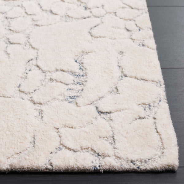 Safavieh Ebony Hand-tufted Runner Rug - Elegant Abstract Design In Soft Wool Blend For Modern Home Décor Ivory ,Grey 80% Wool,20% Cotton Ebn533a-5