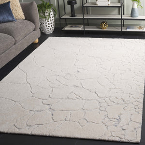 Safavieh Ebony Hand-tufted Runner Rug - Elegant Abstract Design In Soft Wool Blend For Modern Home Décor Ivory ,Grey 80% Wool,20% Cotton Ebn533a-5