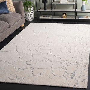 Safavieh Ebony Area Rug - Hand-tufted Luxury With Modern Abstract Design For Stylish Home Decor And Comfort Ivory ,Grey 80% Wool,20% Cotton Ebn533a-9