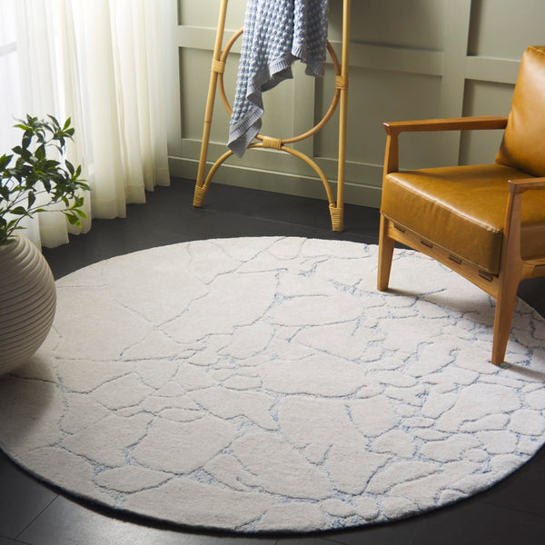 Safavieh Ebony Area Rug - Hand-tufted Luxury With Modern Abstract Design For Stylish Home Decor And Comfort Ivory ,Grey 80% Wool,20% Cotton Ebn533a-9