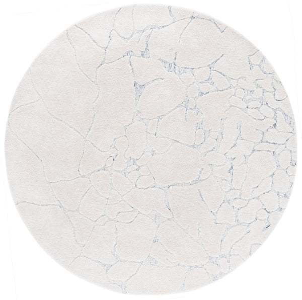 Safavieh Ebony Hand-tufted Runner Rug - Elegant Abstract Design In Soft Wool Blend For Modern Home Décor Ivory ,Grey 80% Wool,20% Cotton Ebn533a-6r