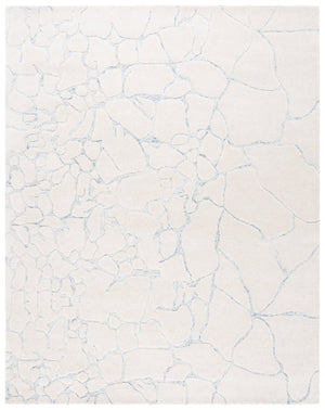 Safavieh Ebony Hand-tufted Runner Rug - Elegant Abstract Design In Soft Wool Blend For Modern Home Décor Ivory ,Grey 80% Wool,20% Cotton Ebn533a-8