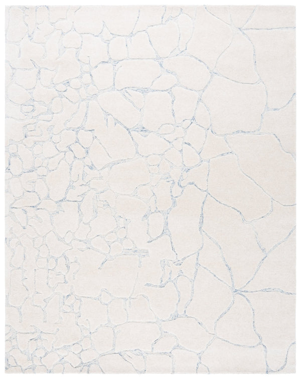 Safavieh Ebony Hand-tufted Runner Rug - Elegant Abstract Design In Soft Wool Blend For Modern Home Décor Ivory ,Grey 80% Wool,20% Cotton Ebn533a-8