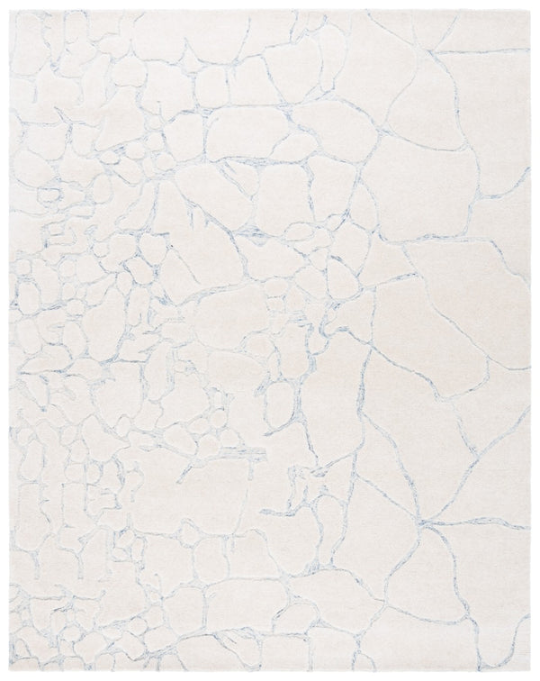 Safavieh Ebony Area Rug - Hand-tufted Luxury With Modern Abstract Design For Stylish Home Decor And Comfort Ivory ,Grey 80% Wool,20% Cotton Ebn533a-9