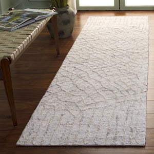 Safavieh Ebony Handcrafted Runner Area Rug - Modern Elegance For Hallways With Soft Wool-cotton Blend Beige ,Grey 80% Wool,20% Cotton Ebn534b-29