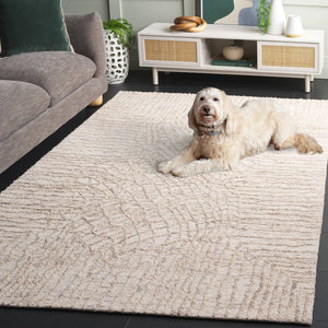 Safavieh Ebony Handcrafted Runner Area Rug - Modern Elegance For Hallways With Soft Wool-cotton Blend Beige ,Grey 80% Wool,20% Cotton Ebn534b-5