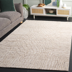 Safavieh Ebony Hand Tufted Modern Area Rug – Elegant Wool & Cotton Blend For Contemporary Home Décor Beige ,Grey 80% Wool,20% Cotton Ebn534b-6