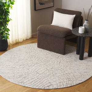 Safavieh Ebony Hand Tufted Modern Area Rug – Elegant Wool & Cotton Blend For Contemporary Home Décor Beige ,Grey 80% Wool,20% Cotton Ebn534b-6