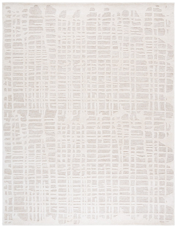 Safavieh Ebony Area Rug: Hand-tufted Wool And Cotton Blend, Luxurious Softness For Modern Home Décor Ivory ,Grey 80% Wool,20% Cotton Ebn535a-4