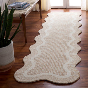 Safavieh Ebony Hand-Tufted 9X12 Ivory Beige Wool-Cotton Rug — Low-Profile 3/8" Pile, Neutral Modern Texture EBN536A-9