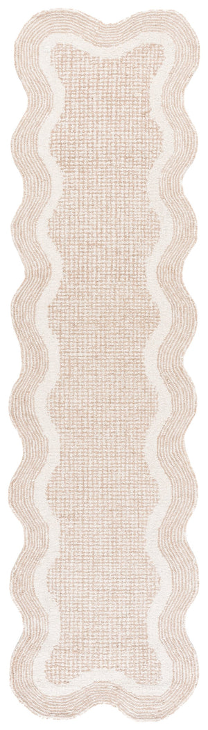 Safavieh Ebony Hand-Tufted 9X12 Ivory Beige Wool-Cotton Rug — Low-Profile 3/8" Pile, Neutral Modern Texture EBN536A-9