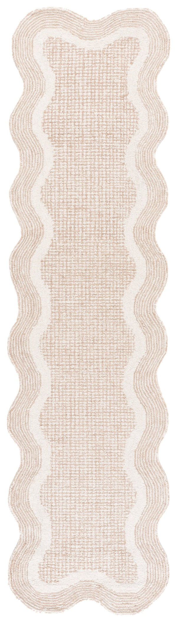 Safavieh Ebony Hand-Tufted 9X12 Ivory Beige Wool-Cotton Rug — Low-Profile 3/8" Pile, Neutral Modern Texture EBN536A-9