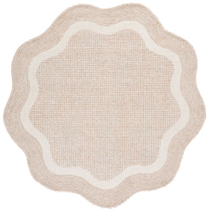 Safavieh Ebony Hand-Tufted 9X12 Ivory Beige Wool-Cotton Rug — Low-Profile 3/8" Pile, Neutral Modern Texture EBN536A-9