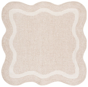 Safavieh Ebony Hand-Tufted 9X12 Ivory Beige Wool-Cotton Rug — Low-Profile 3/8" Pile, Neutral Modern Texture EBN536A-9