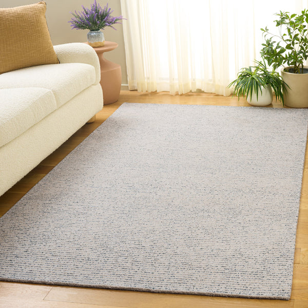 Safavieh Ebony Hand-Tufted 8X10 Grey Ivory Rug — 40% Wool, Recycled Pet, Low-Profile 3/8" Pile, Modern Elegance EBN537A-8