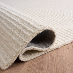 Safavieh Ebony Ivory Hand-Tufted 8X10 Wool-Cotton Rug — Low-Profile 3/8" Pile, Neutral Solid For Modern Homes EBN539A-8
