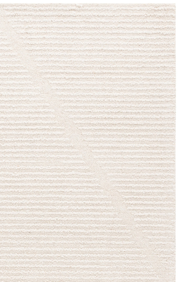 Safavieh Ebony Ivory Hand-Tufted 8X10 Wool-Cotton Rug — Low-Profile 3/8" Pile, Neutral Solid For Modern Homes EBN539A-8
