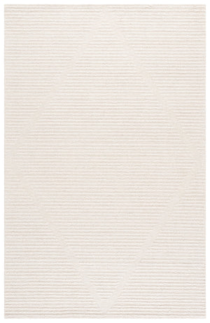 Safavieh Ebony Ivory Hand-Tufted 8X10 Wool-Cotton Rug — Low-Profile 3/8" Pile, Neutral Solid For Modern Homes EBN539A-8
