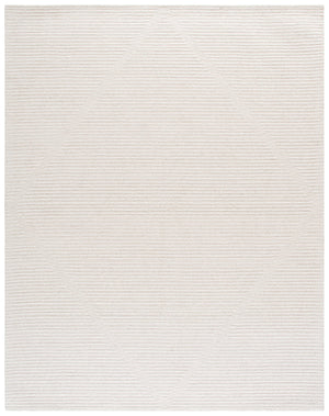 Safavieh Ebony Ivory Hand-Tufted 8X10 Wool-Cotton Rug — Low-Profile 3/8" Pile, Neutral Solid For Modern Homes EBN539A-8