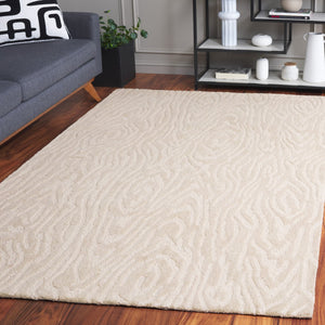 Safavieh Ebony Hand-tufted Area Rug: Luxurious Wool Blend, Modern Design, Perfect For Home Decor Elegance Ivory 80% Wool,20% Cotton Ebn550a-6