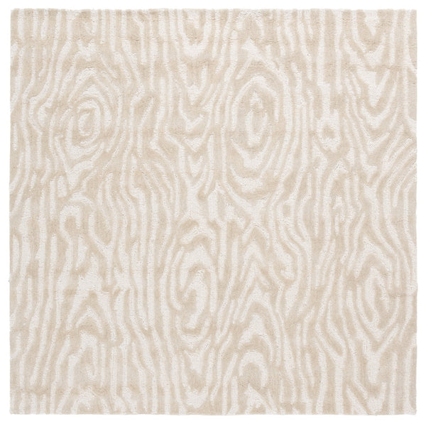 Safavieh Ebony Modern Hand-tufted Area Rug – Elegant Runner For Hallways, Entryways, And Home Decor Luxury Ivory 80% Wool,20% Cotton Ebn550a-6sq