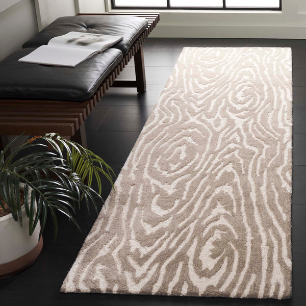 Safavieh Ebony Modern Hand-tufted Area Rug – Elegant Runner For Hallways, Entryways, And Home Decor Luxury Grey ,Ivory 80% Wool,20% Cotton Ebn550f-28