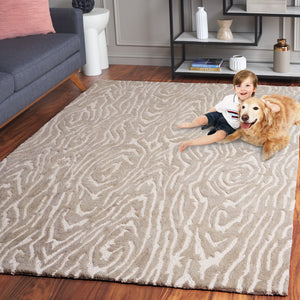 Safavieh Ebony Modern Hand-tufted Area Rug – Elegant Runner For Hallways, Entryways, And Home Decor Luxury Grey ,Ivory 80% Wool,20% Cotton Ebn550f-5