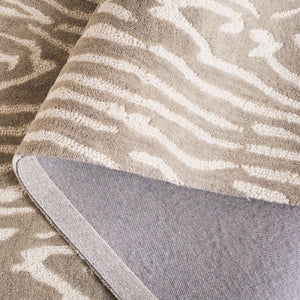 Safavieh Ebony Hand-tufted Area Rug: Luxurious Wool Blend, Modern Design, Perfect For Home Decor Elegance Grey ,Ivory 80% Wool,20% Cotton Ebn550f-8