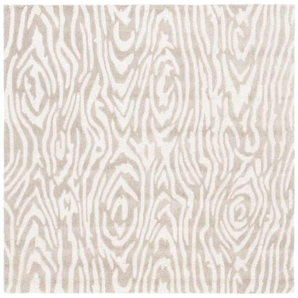 Safavieh Ebony Modern Hand-tufted Area Rug – Elegant Runner For Hallways, Entryways, And Home Decor Luxury Grey ,Ivory 80% Wool,20% Cotton Ebn550f-6sq