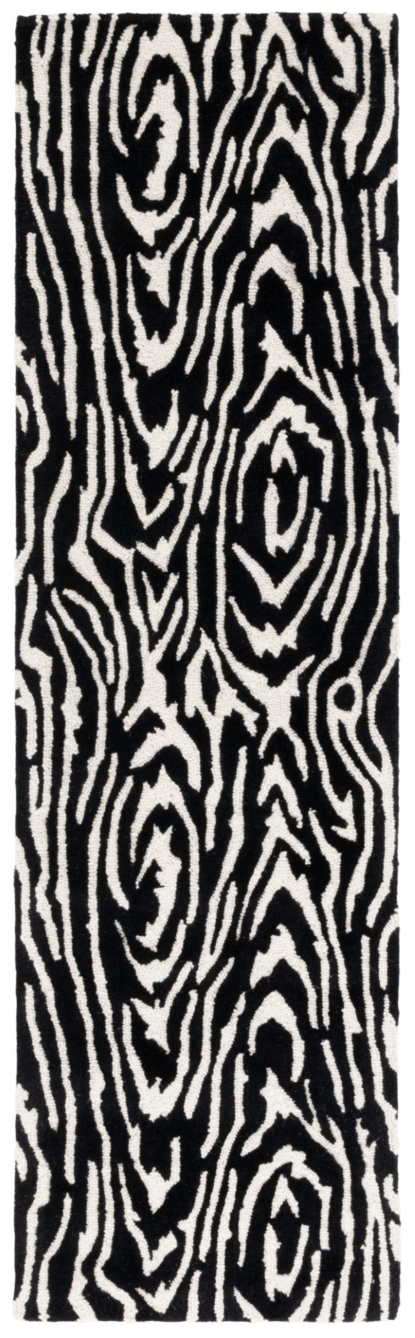 Safavieh Ebony Hand-tufted Area Rug: Luxurious Wool Blend, Modern Design, Perfect For Home Decor Elegance Black ,Ivory 80% Wool,20% Cotton Ebn550z-8