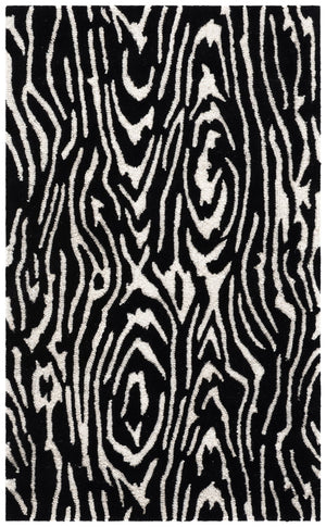 Safavieh Ebony Hand-tufted Area Rug: Luxurious Wool Blend, Modern Design, Perfect For Home Decor Elegance Black ,Ivory 80% Wool,20% Cotton Ebn550z-8
