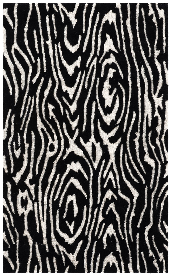 Safavieh Ebony Hand-tufted Area Rug: Luxurious Wool Blend, Modern Design, Perfect For Home Decor Elegance Black ,Ivory 80% Wool,20% Cotton Ebn550z-8