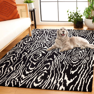 Safavieh Ebony Modern Hand-tufted Area Rug – Elegant Runner For Hallways, Entryways, And Home Decor Luxury Black ,Ivory 80% Wool,20% Cotton Ebn550z-5