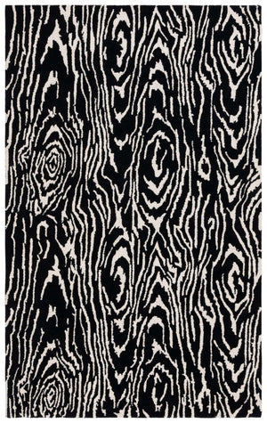 Safavieh Ebony Modern Hand-tufted Area Rug – Elegant Runner For Hallways, Entryways, And Home Decor Luxury Black ,Ivory 80% Wool,20% Cotton Ebn550z-5