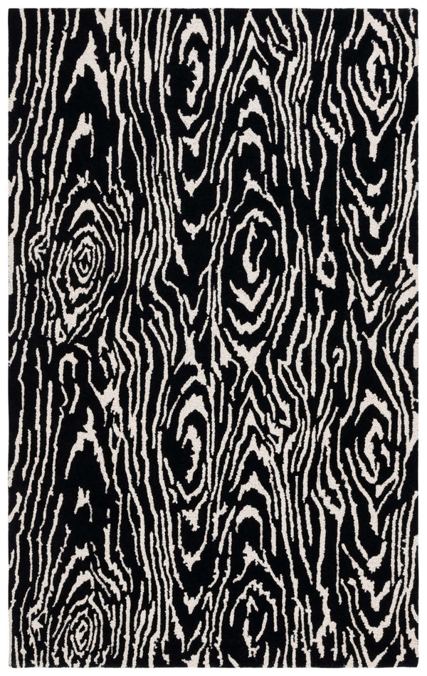 Safavieh Ebony Modern Hand-tufted Area Rug – Elegant Runner For Hallways, Entryways, And Home Decor Luxury Black ,Ivory 80% Wool,20% Cotton Ebn550z-5